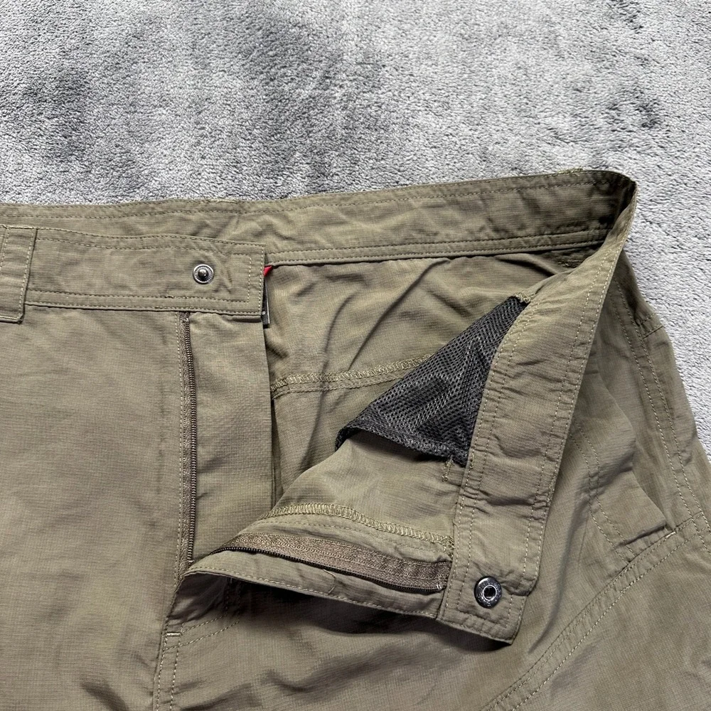 The North Face Packable Hiking Shorts Mens 40 Green Nylon Ripstop Cargo Outdoor